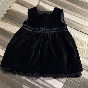 Elegant Black Velvet Kids Formal Dress